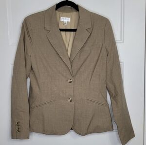 Isacc Mizrahi For Target Beige Cotton Blend Jacket Size 10